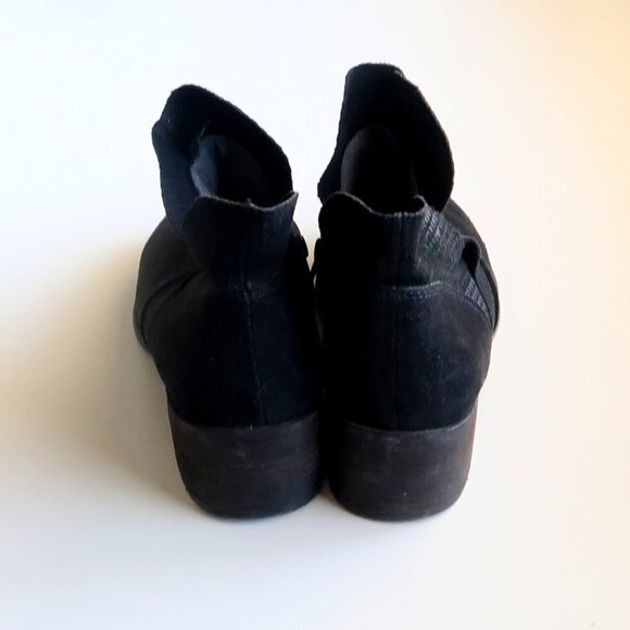 Seychelles Revolve Black Suede Leather Block Heel Ankle Boots / Booties Size 8.5 - Picture 7 of 12